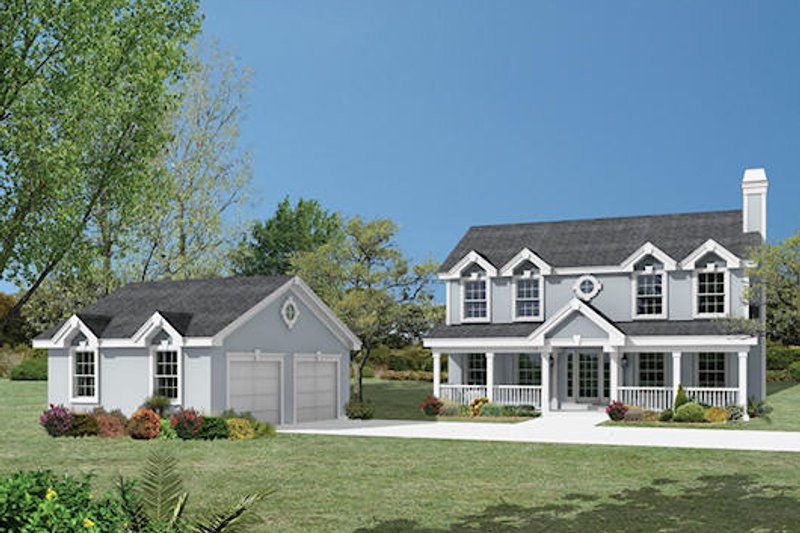 Country Style House Plan - 3 Beds 2.5 Baths 2050 Sq/Ft Plan #57-336