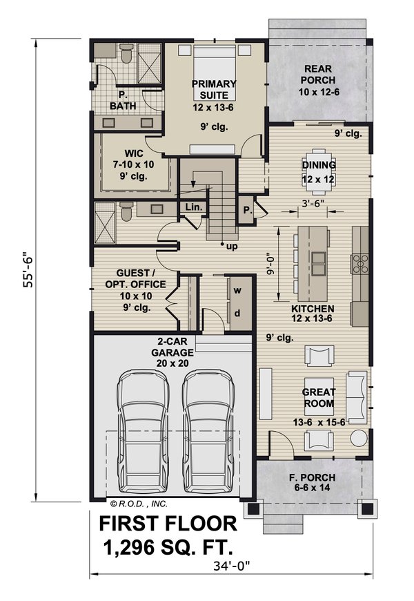 Dream House Plan - Craftsman Floor Plan - Main Floor Plan #51-1341