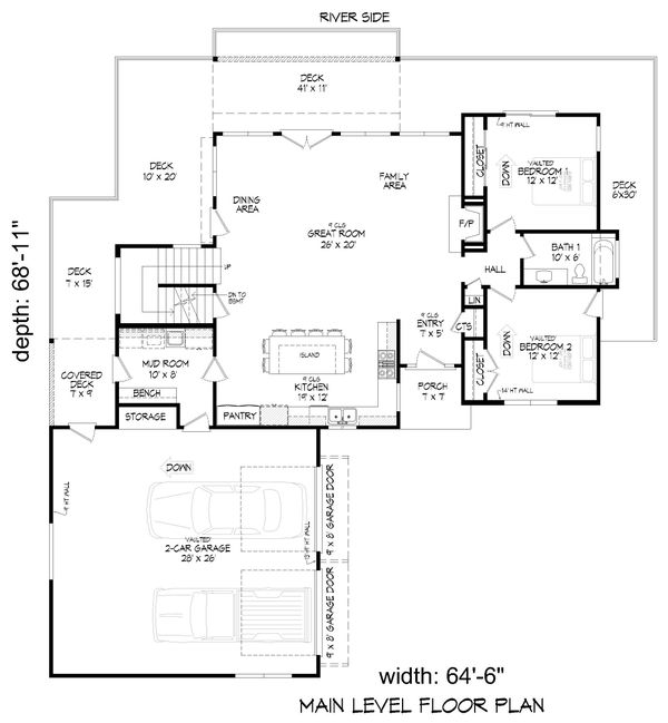 Dream House Plan - Modern Floor Plan - Main Floor Plan #932-384