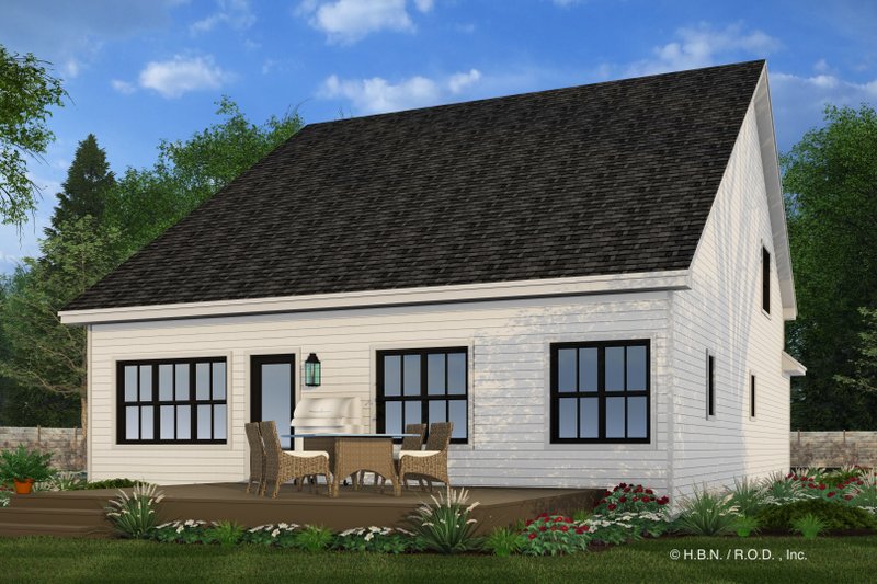 House Design - Exterior - Rear Elevation 1 for Farmhouse House Plan #51-1346 - 4 bed, 3.5 bath