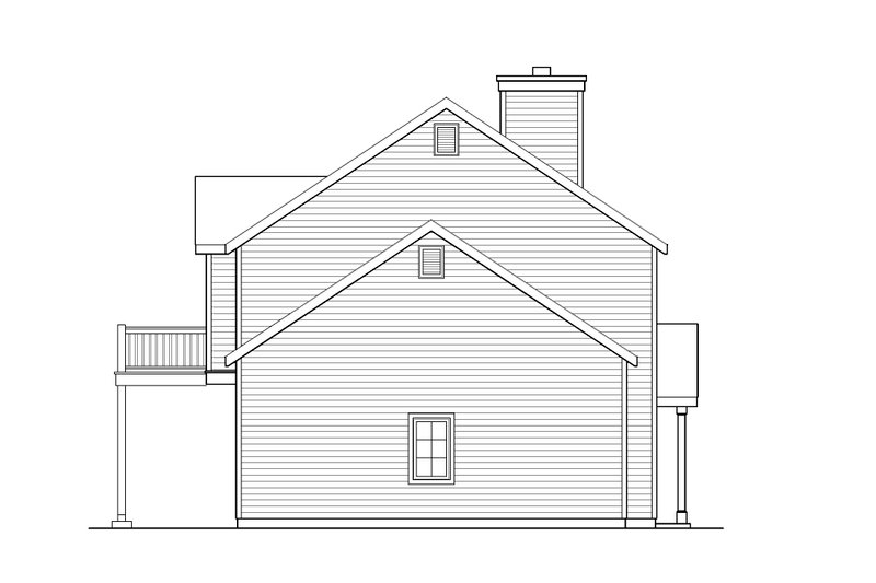 Home Plan - Exterior - Other Elevation 1 for Craftsman House Plan #22-627 - 2 bed, 2 bath
