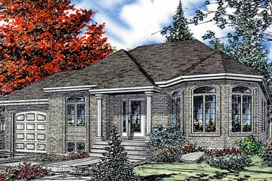 Exterior - Front Elevation for Traditional House Plan #138-210 - 3 bed, 1 bath