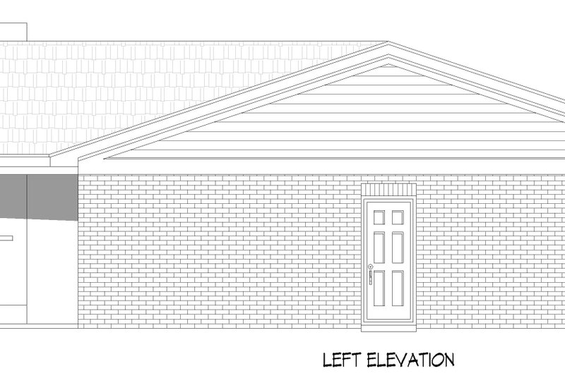 Architectural House Design - Exterior - Other Elevation for Southern House Plan #932-1392 - 1 bed, 1 bath