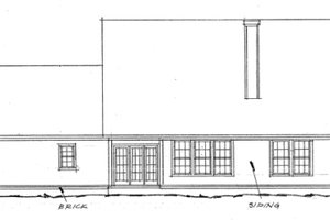 Exterior - Rear Elevation for Traditional House Plan #20-313 - 4 bed, 3 bath