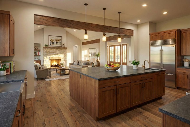 House Design - Interior - Kitchen for Farmhouse House Plan #120-297 - 4 bed, 3.5 bath