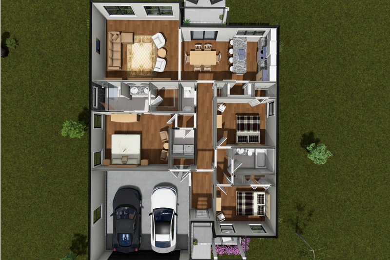 Architectural House Design - Floor Plan - Main Floor 1 for Modern House Plan #513-2454 - 3 bed, 2.5 bath