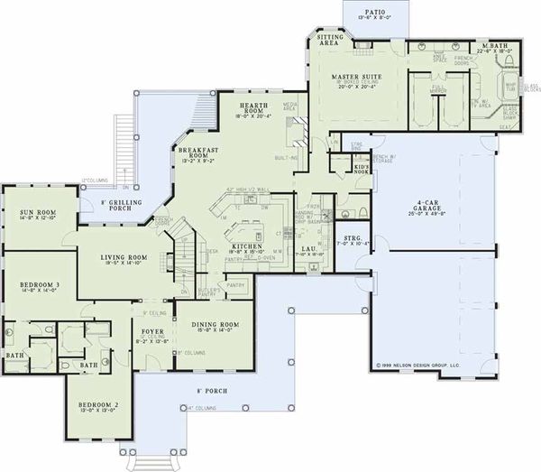 Traditional Floor Plan - Main Floor Plan #17-1027