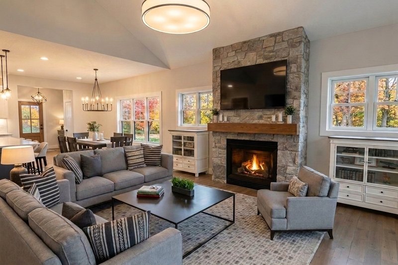 House Blueprint - Interior - Family Room 2 for Farmhouse House Plan #51-1546 - 2 bed, 2 bath