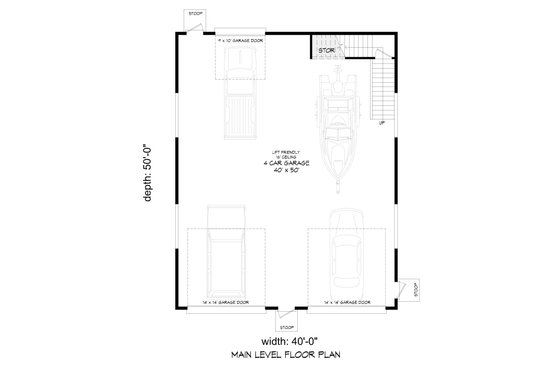 Floor Plan - Main Floor for Traditional House Plan #932-451, 0 bath