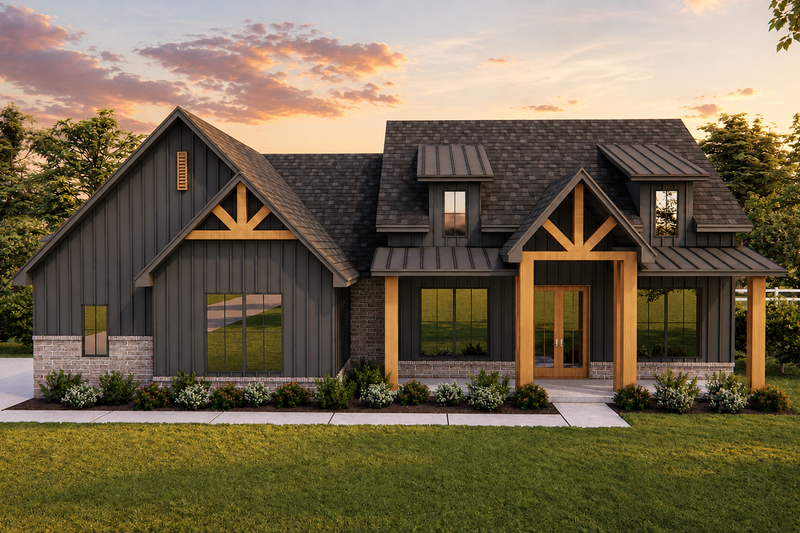 Home Plan - Exterior - Front Elevation 4 for Farmhouse House Plan #1119-23 - 4 bed, 2 bath