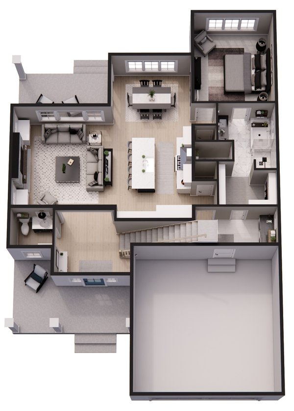 Dream House Plan - Traditional Floor Plan - Main Floor Plan #51-1409