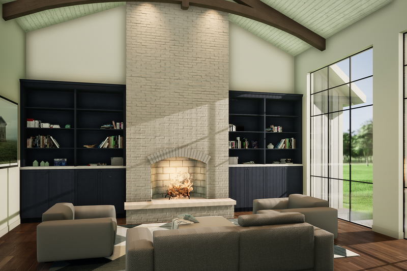 Home Plan - Interior - Family Room for Farmhouse House Plan #1088-2 - 3 bed, 3.5 bath