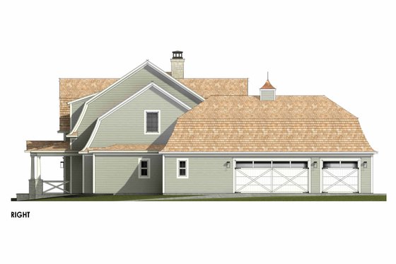 Exterior - Other Elevation 1 for Colonial House Plan #1096-9 - 4 bed, 4.5 bath