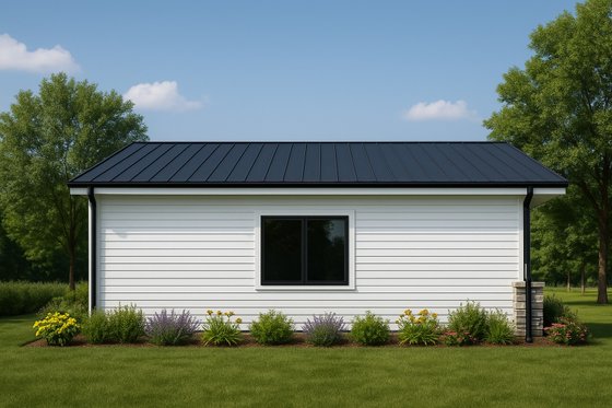 Exterior - Rear Elevation for Modern House Plan #112-291 - 2 bed, 1 bath