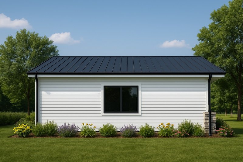 Architectural House Design - Exterior - Rear Elevation for Modern House Plan #112-291 - 2 bed, 1 bath