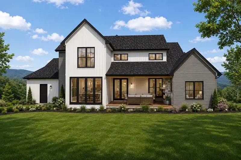 Home Plan - Exterior - Rear Elevation for Modern House Plan #1116-49 - 4 bed, 3.5 bath