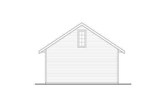 Exterior - Rear Elevation for Farmhouse House Plan #124-1330, 0.5 bath