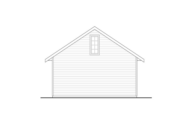Home Plan - Exterior - Rear Elevation for Farmhouse House Plan #124-1330, 0.5 bath