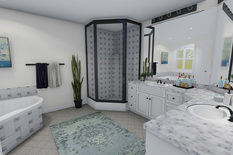 Architectural House Design - Interior - Master Bathroom for Farmhouse House Plan #1060-1 - 4 bed, 2.5 bath