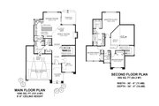 Contemporary Style House Plan - 3 Beds 2.5 Baths 1996 Sq/Ft Plan #1100-75 