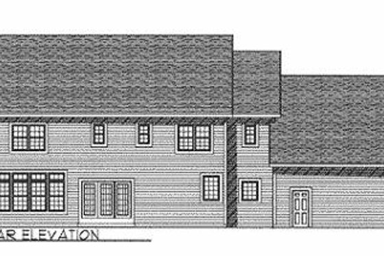 Exterior - Rear Elevation for Colonial House Plan #70-514 - 4 bed, 3.5 bath