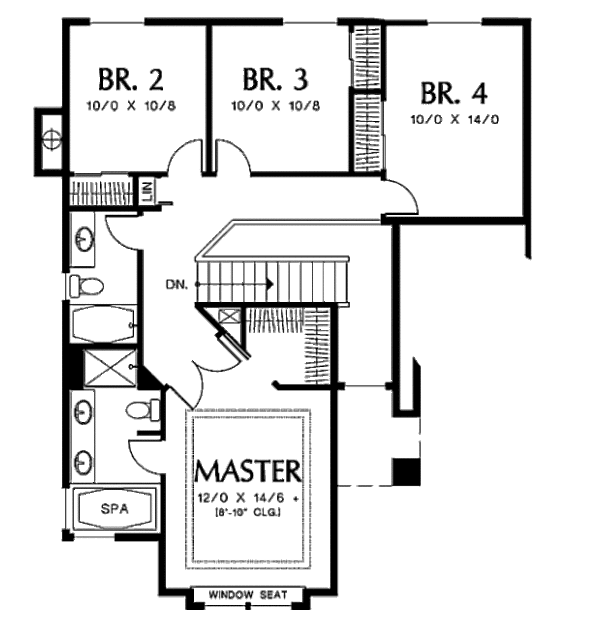 Home Plan - Prairie Floor Plan - Upper Floor Plan #48-304