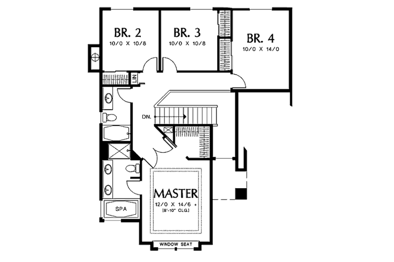 Home Plan - Floor Plan - Upper Floor for Prairie House Plan #48-304 - 4 bed, 2.5 bath