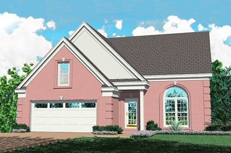 Exterior - Front Elevation 2 for European House Plan #81-116 - 3 bed, 2.5 bath