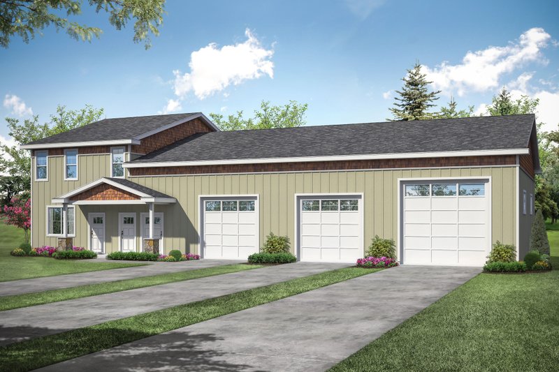 Architectural House Design - Country Exterior - Front Elevation Plan #124-1178