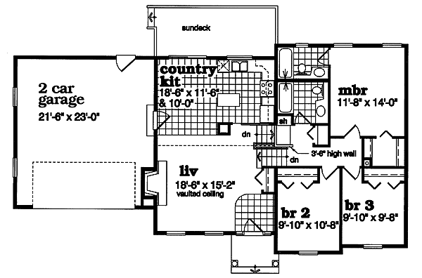 Traditional Floor Plan - Main Floor Plan #47-342