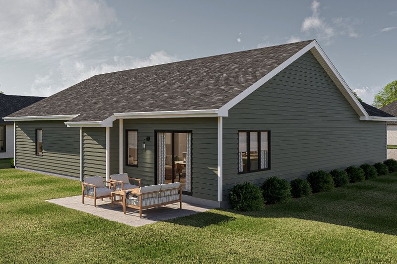 House Blueprint - Exterior - Other Elevation 1 for Ranch House Plan #455-367 - 3 bed, 2 bath