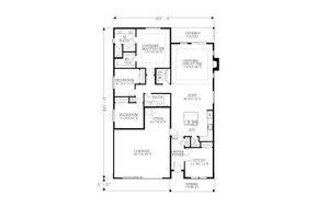 Floor Plan - Main Floor for Craftsman House Plan #53-634 - 4 bed, 2 bath