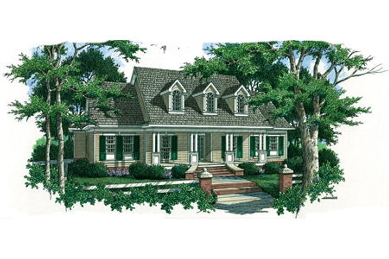 Architectural House Design - Country Exterior - Front Elevation Plan #45-353