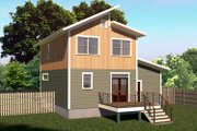 Modern Style House Plan - 3 Beds 2.5 Baths 1265 Sq/Ft Plan #79-371 Exterior 