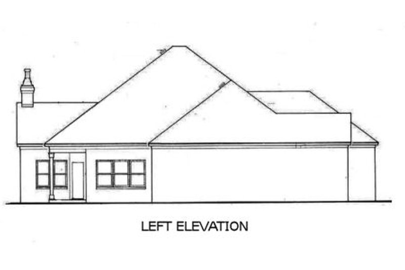 House Blueprint - Exterior - Other Elevation 1 for Southern House Plan #45-126 - 3 bed, 2 bath