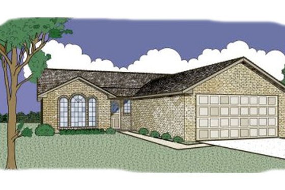 Exterior - Front Elevation 3 for Ranch House Plan #65-264 - 3 bed, 2 bath