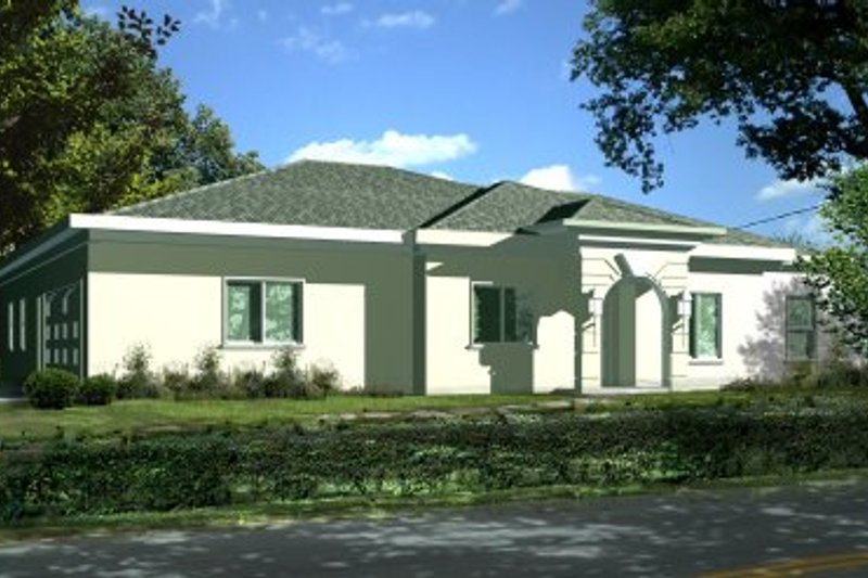 Home Plan - Adobe / Southwestern Exterior - Front Elevation Plan #1-401