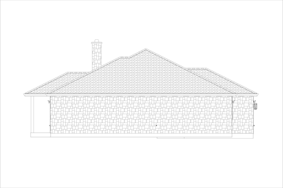 Exterior - Other Elevation 3 for Traditional House Plan #1127-13 - 3 bed, 2 bath