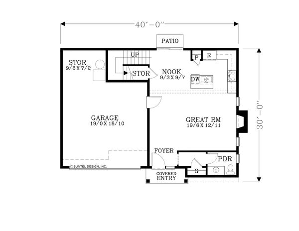 House Plan Design - Craftsman Floor Plan - Main Floor Plan #53-605