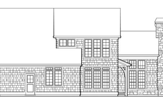 Exterior - Rear Elevation for European House Plan #48-320 - 4 bed, 3 bath