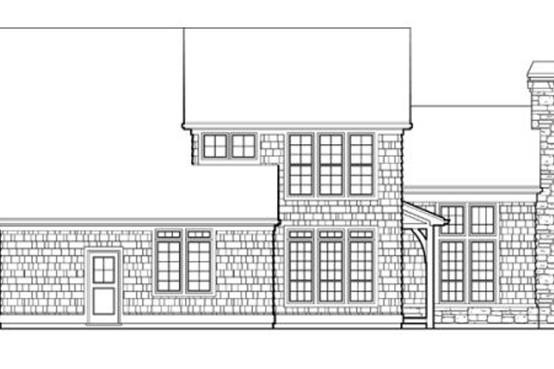 Home Plan - Exterior - Rear Elevation for European House Plan #48-320 - 4 bed, 3 bath