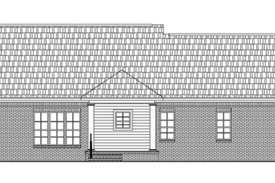 Exterior - Rear Elevation for Traditional House Plan #21-153 - 3 bed, 2 bath