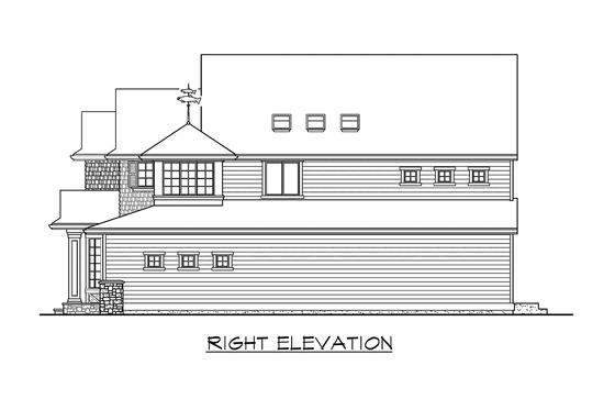 Exterior - Other Elevation 3 for Traditional House Plan #132-112 - 3 bed, 2.5 bath