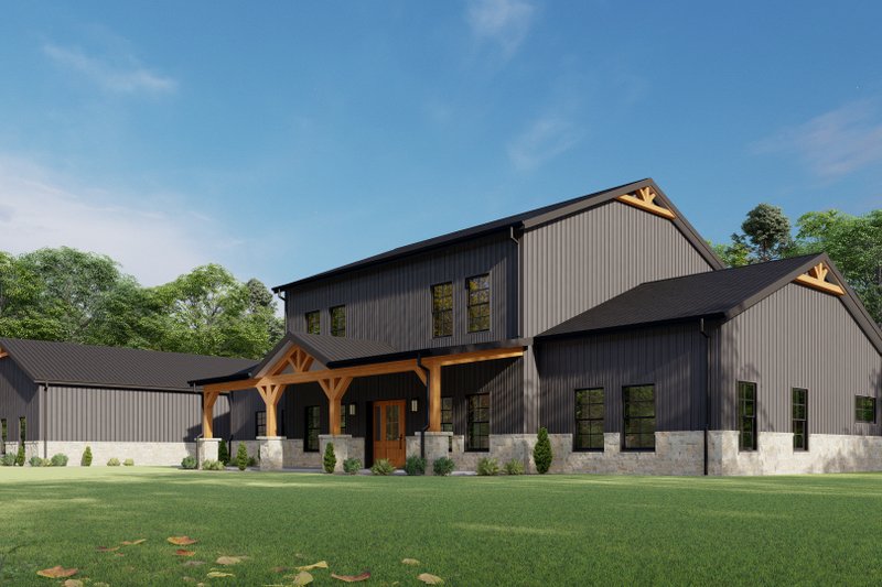 Dream House Plan - Exterior - Other Elevation for Barndominium House Plan #1092-48 - 5 bed, 3 bath