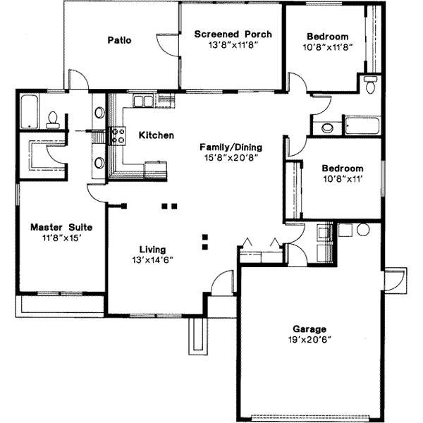 Dream House Plan - Floor Plan - Main Floor Plan #124-252