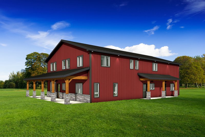 Dream House Plan - Exterior - Rear Elevation for Barndominium House Plan #1084-12 - 3 bed, 2.5 bath