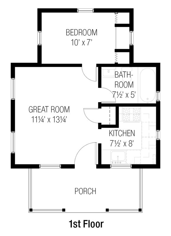 Cottage Floor Plan - Main Floor Plan #915-12