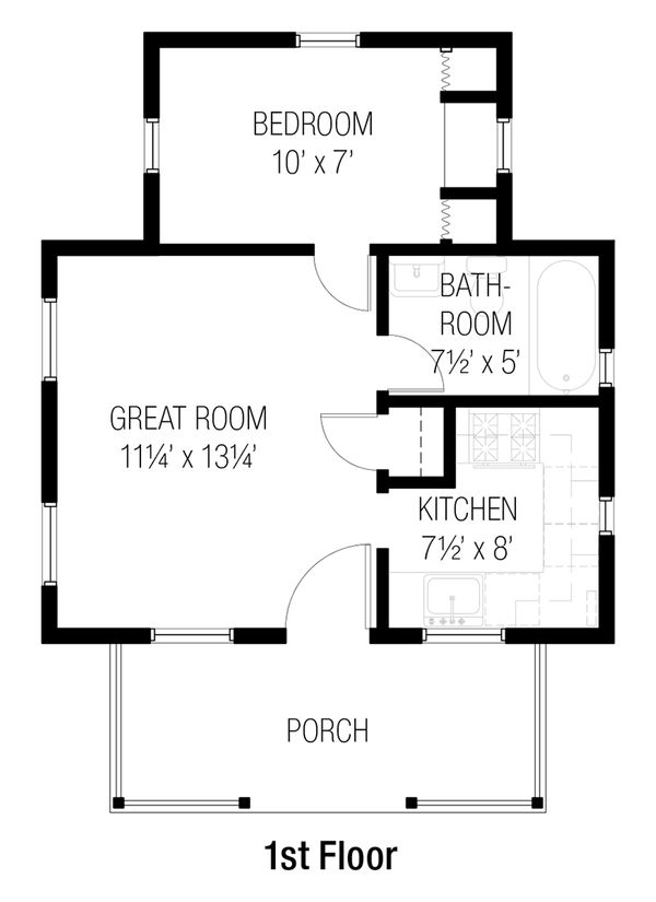 Cottage Floor Plan - Main Floor Plan #915-12