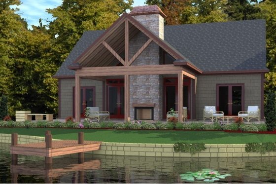 Exterior - Front Elevation for Craftsman House Plan #63-359 - 3 bed, 2 bath