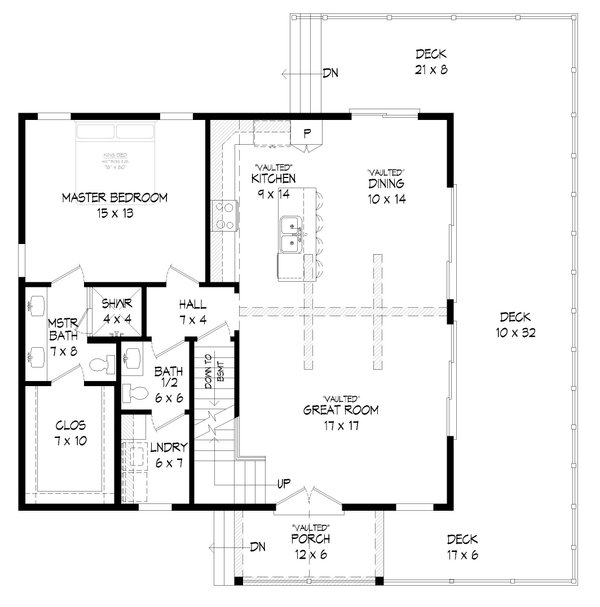 House Plan Design - Traditional Floor Plan - Main Floor Plan #932-474